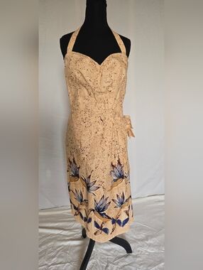 NWT Di Brooks of Outerlimitz UK Alfred Shaheen Repro Sarong Halter L